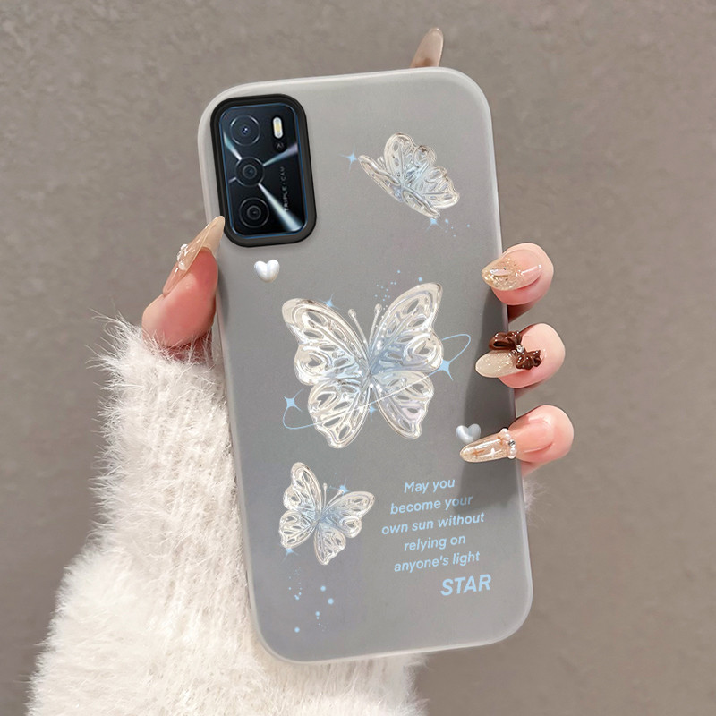 Casing Hp Untuk OPPO A16 OPPO A16s OPPO A54s Case Casing Pola kupu-kupu Cesing HP Kasing Jelly pelin