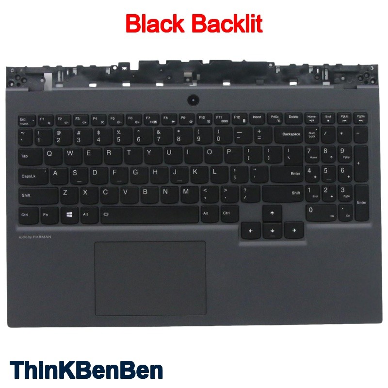 Backlit Keyboard Black Upper Case Palmrest Shell Cover For Lenovo Y7000 R7000 2020 Legion 5 15ARH05