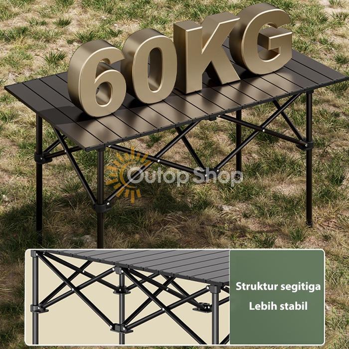 WildJoy Camp Meja Lipat Camping Outdoor Folding Table Alumunium Meja Kursi Piknik Set Kursi Lipat
