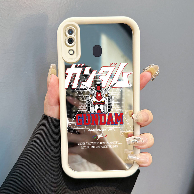 Casing Hp Untuk Samsung Galaxy A30 A20 M10s Case Robot Mecha Keren Mirror Kasing silikon Anti Bentur
