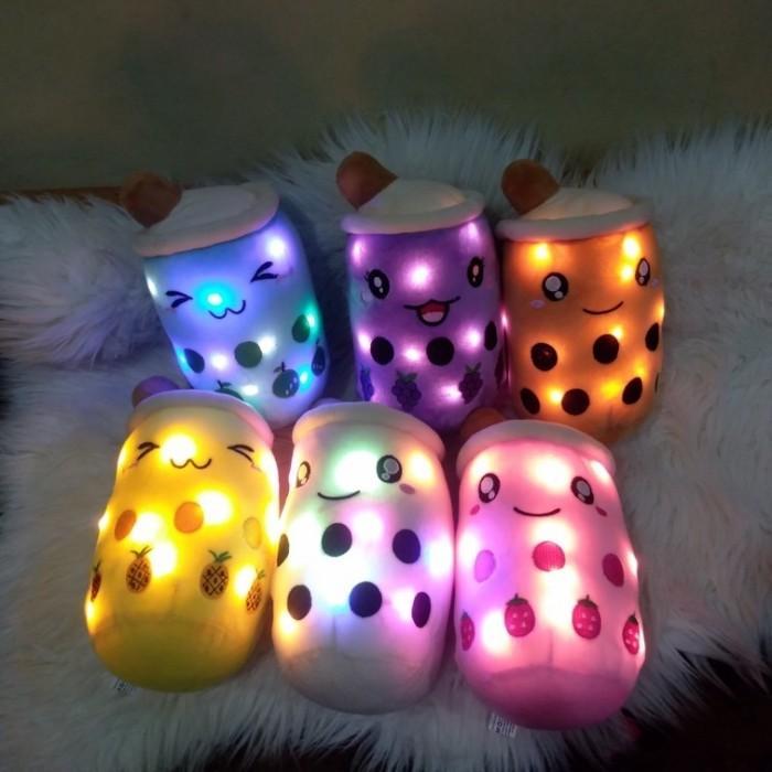 Miniso Toys - Boneka Boba Bubble Nanas Strawberry Blueberry Led