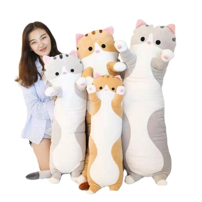 Miniso Toys - Boneka Kucing Bantal Guling Kucing 60Cm Lembut Berkualitas Sni Dolls Toys Berbahan