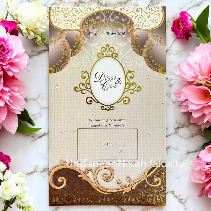 Blangko Undangan Kosong Pernikahan Erba Kartu BLANKO Simple 88133