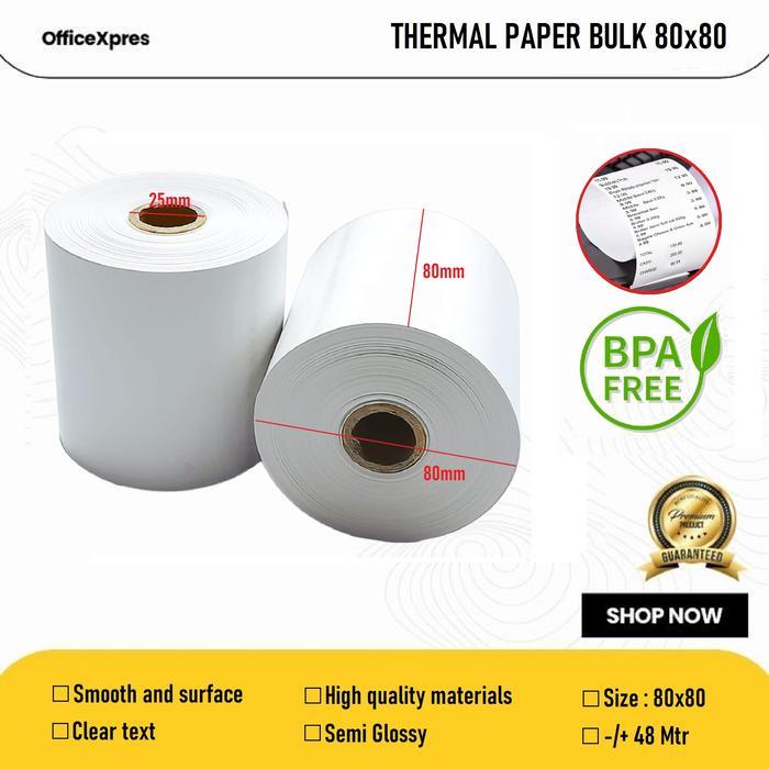 Thermal Paper 80x80 / Kertas Thermal Roll 80 x 80 / Kertas Struk Roll