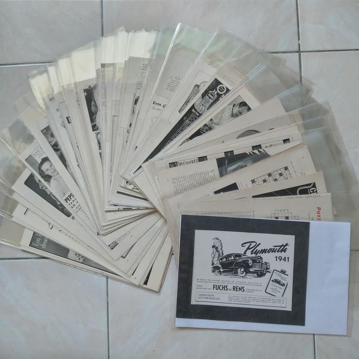 Bendel 230-250 Pcs Potongan Kertas Iklan Kuno 1920-1940 dari Majalah Nederland Indie - YN1894