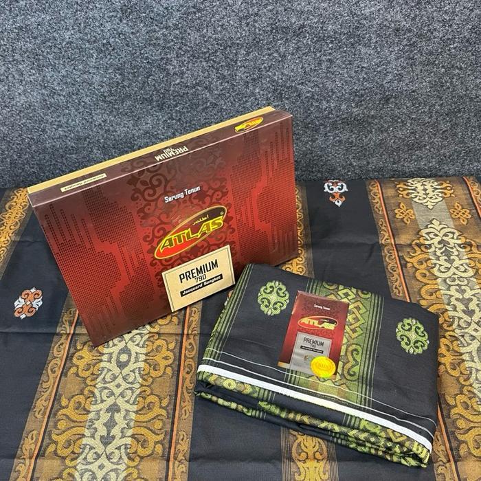 Sarung ATLAS PREMIUM 790 Jacquard Songket Black Edition