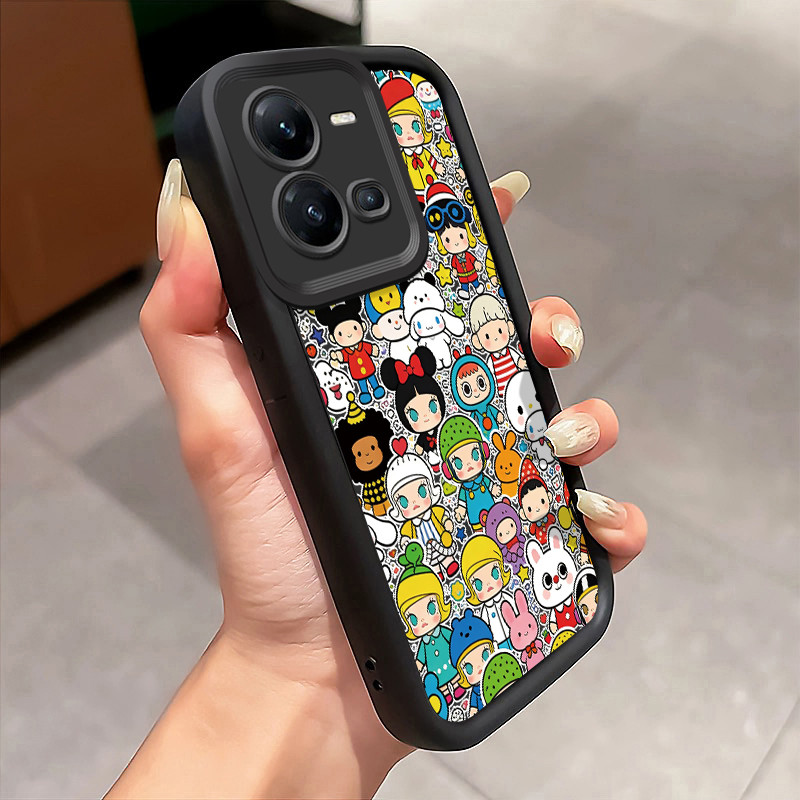 Casing Hp Untuk VIVO V25 5G VIVO V25E VIVO X80 Lite 5G Case Gaya Blind Box dengan Karakter Terkenal 