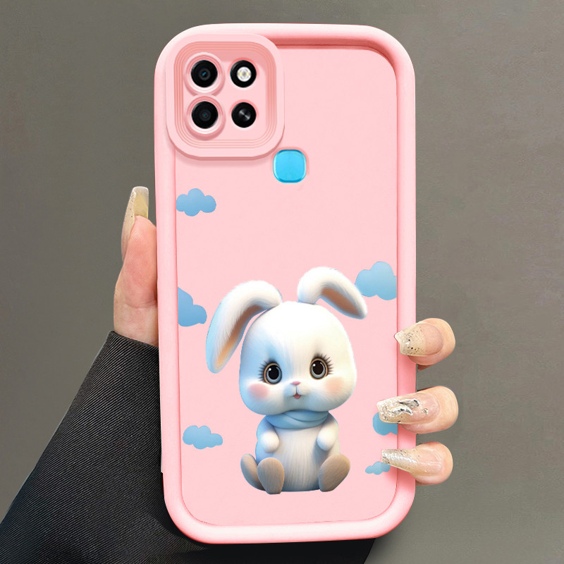 Casing Hp untuk Infinix Smart 6 Case Boneka kelinci berbulu Kasing silikon yang lagi hits Cesing Kes