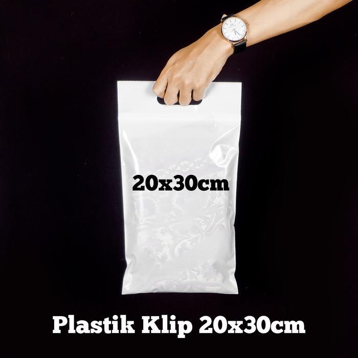 Plastik ziplock 20x30+6 plastik klip putih susu plastik ctik satuan