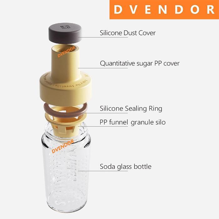Botol Wadah Tempat Gula Pasir Bumbu Dapur Kaca Toples Bening Garam Merica Cabai Kering Teh Kopi Caf