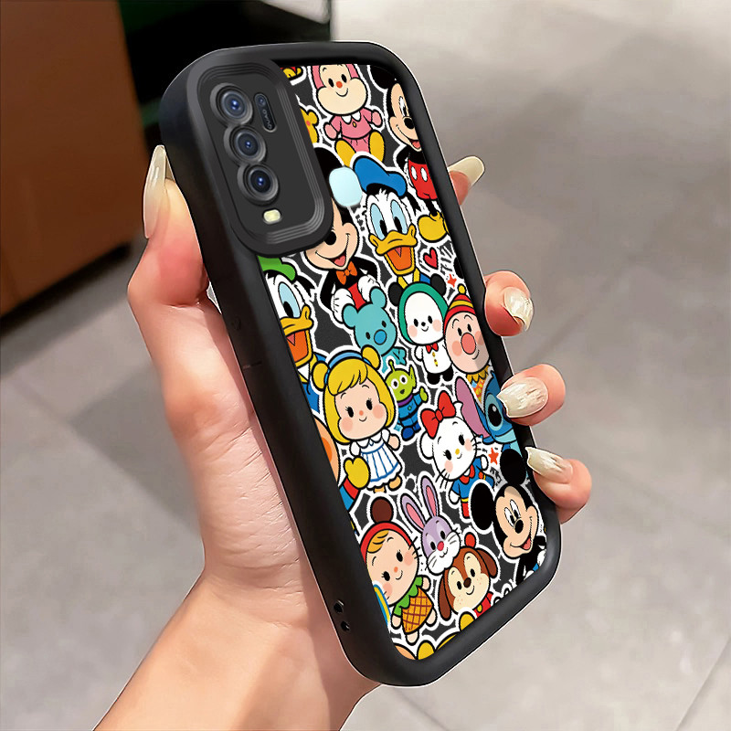 Casing Hp VIVO Y50 VIVO Y30 VIVO Y30i Case Casing HP Karakter kartun Pola kasus ponsel tangga sederh