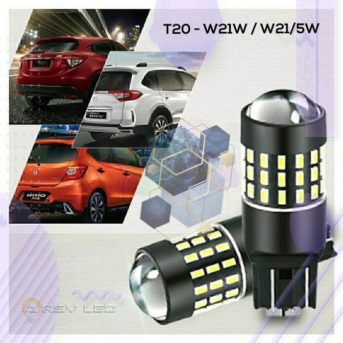 ARSYLED LAMPU REM MOBIL HONDA MOBILIO BRIO BRV CITY FREED LENSA PROJIE CAR ANTI ERROR LED HIGH POWER