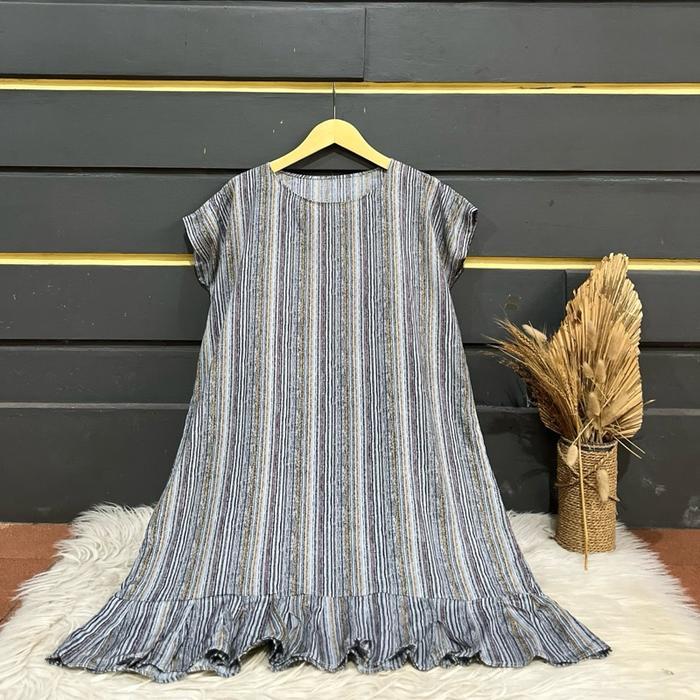 Daster Ruffle Hits Viral Kekinian Daster Jumbo Santai Dress Grosir Lembut Motif Nyaman Rayon Viscose