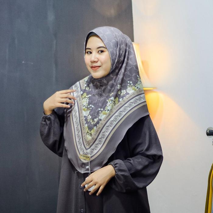 Sahal - Jilbab Nabila Motif Printing Instan Bergo Jersey Premium Hijab Muslim - Kerudung Panjang
