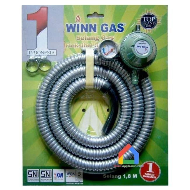 Selang dan Regulator Gas LPG Winn Gas W-418 M / W418M