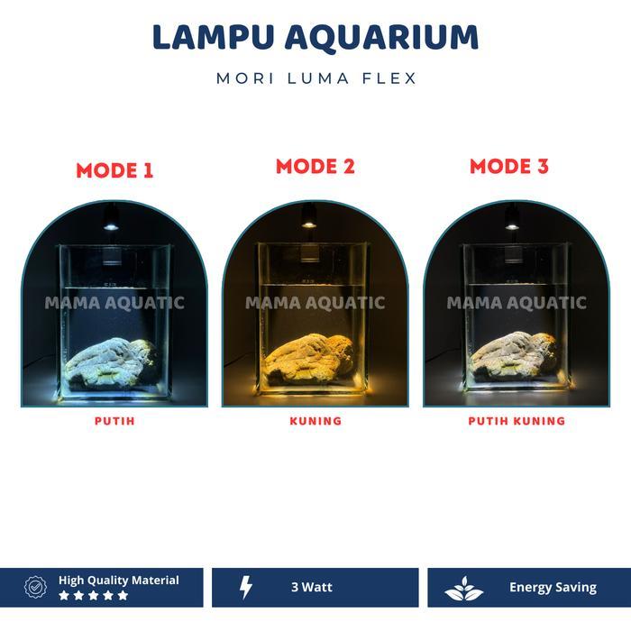 Lampu Sorot Aquarium 3 Mode Lampu Led Spotlight Mori Luma Flex