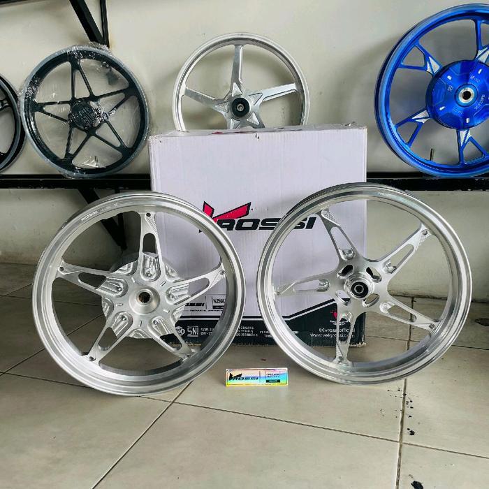 VELG RACING V ROSSI CAPELLA BEAT/VARIO 110/SCOOPY UKURAN 185 215 RING 14 SILVER ORIGINAL V ROSSI
