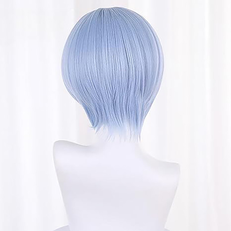 30Cm Rei Ayanami Rei Cosplay Wig Eva Cosplay Short Blue Wig Cosplay Anime Cosplay Wigs Heat
