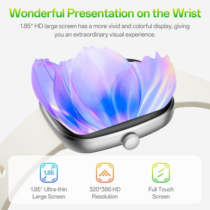 Huafit S7 Smartwatch Layar TFT 1.85 Inci IP67 Hitam