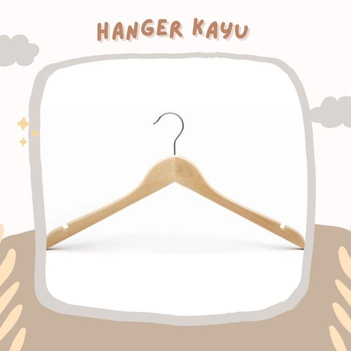 GROSIR HANGER KAYU BEST SELLER / GANTUNGAN BAJU KAYU/ HANGER AESTHETIC
