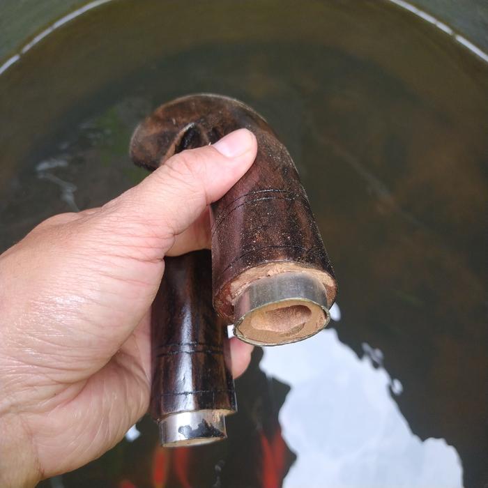 NEWW Gagang Handle Perah Golok Parang Kayu Ukir Siap Pasang