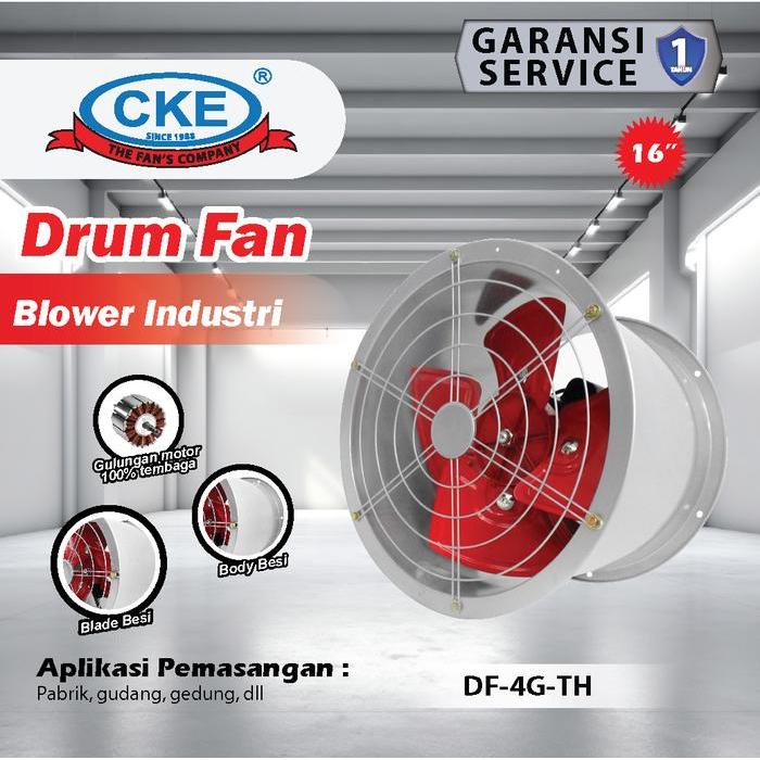 PROMO Drum Fan CKE DF-4G-TH 16 Inch Blower Tabung Blower Gedung Eksos Drum