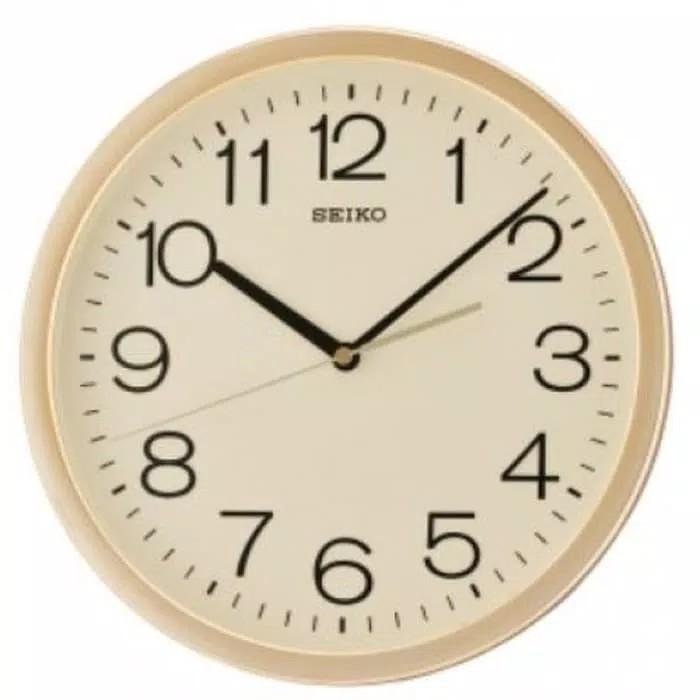 Jam Dinding Seiko QXA014A Original Jepang Gold Murah Bonus Batre