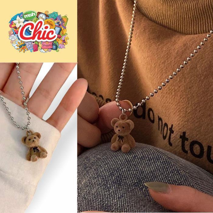 TERLARIS Kalung tin Boneka Lucu Gaya Korea Selamat Berbelanja