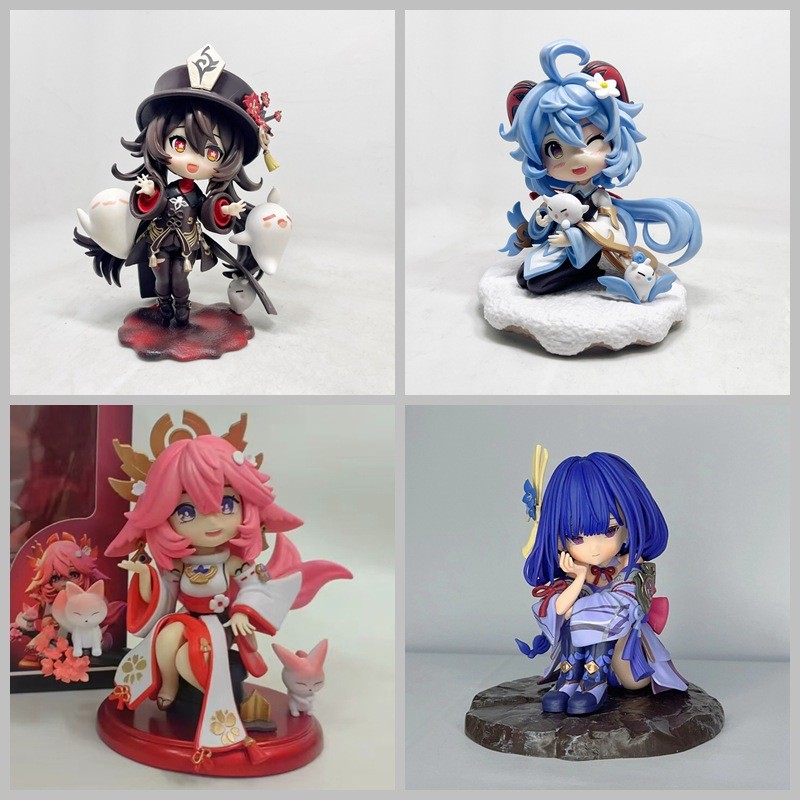 Genshin Impact Yae Miko Hu Tao GanYu Raiden Shogun Cute Action Figure Toys 16CM