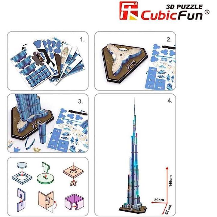 CUBICFUN Burj Khalifa LED - 3D Puzzle