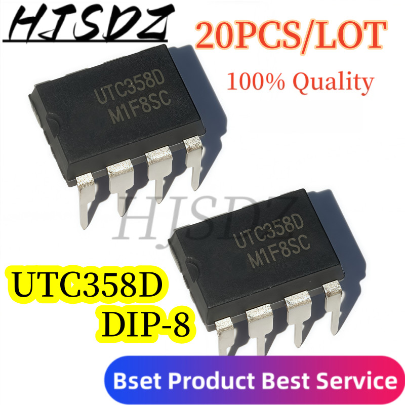 20PCS/LOTUTC358D DIP-8 UTC358 Operational Amplifier IC Chip - Industrial Grade Stability