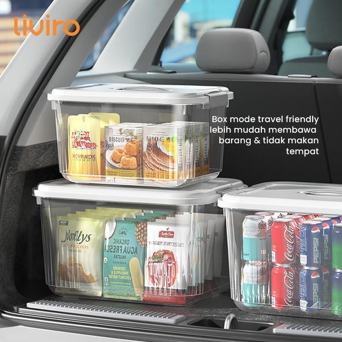 LIVIRO Box Container Wadah Penyimpanan Barang Kotak Plastik Besar Jumbo Mainan Anak Serbaguna