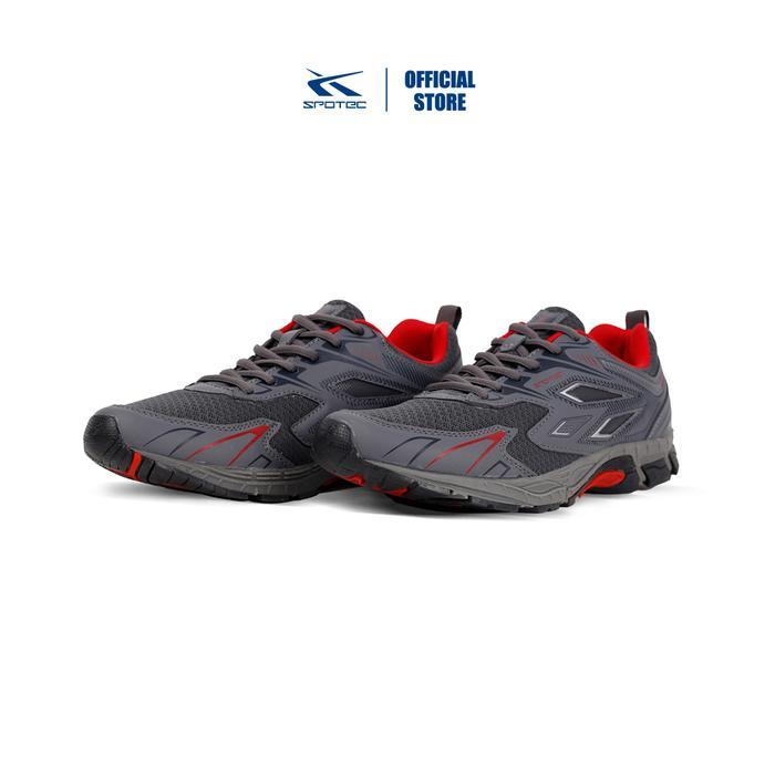 Nineten Runner'S - Spotec Running Venture Sepatu Lari Pria Wanita - Abu Merah