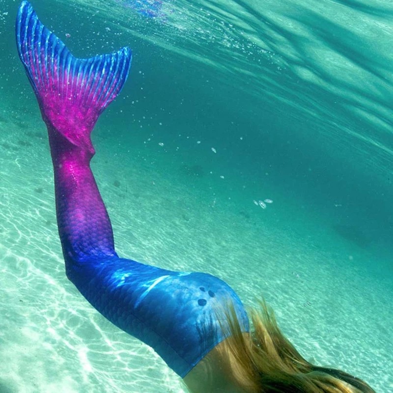 New Summer Kids Swimming Mermaid Tails Swimsuit For Girls Bathing Suit Beach Swimable Mermaid