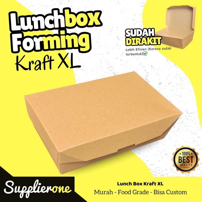 Paper Lunch Box XL isi 100/ Lunch Box Paper / Paper lunch Box Ivory / Kemasan Lunch Box / Kemasan
