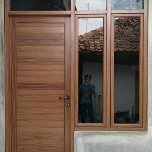 Pintu dan jendela aluminium serat kayu