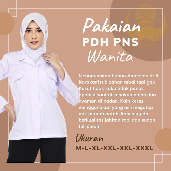 terlaris Baju Dinas Putih Pns Wanita Kemeja PDH Putih PNS Cewek Kemeja Putih PNS Wanita Baju Putih