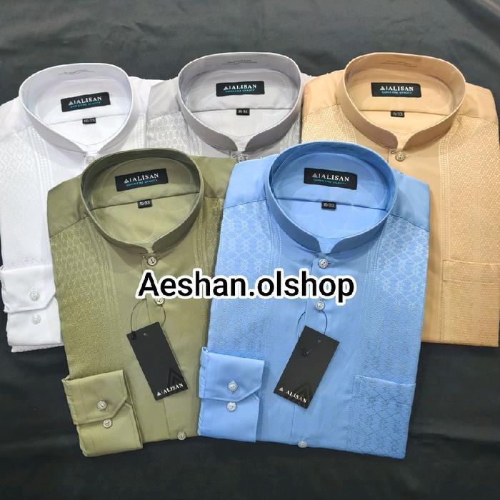 Kemeja Koko Pria Alisan Reguler Lengan Panjang Original