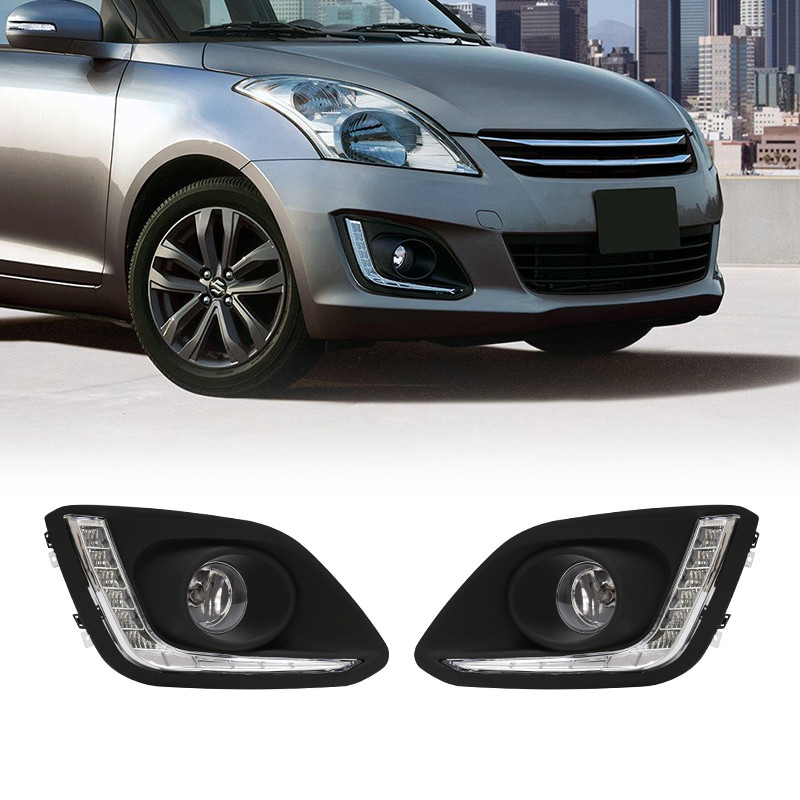 Car Daytime Running Light Fit For Suzuki Swift 2014 2015 2016 DRL Bumper Driving Lamp With Wires