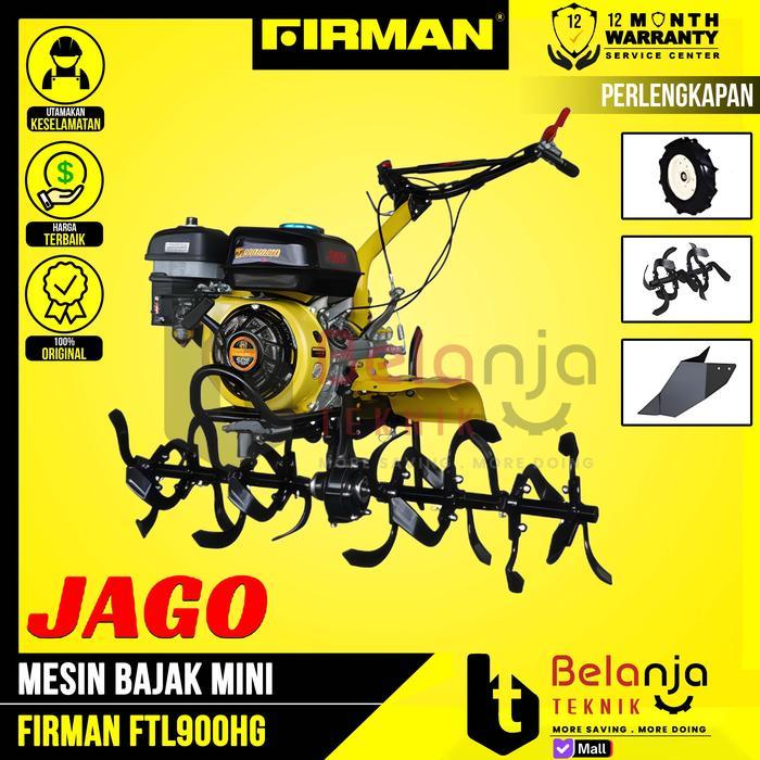 FIRMAN Mesin Traktor FTL900HG Jago Tiller Tanah Basah & Kering FTL 900 HG 7HP Gear Transmisi FTL900 