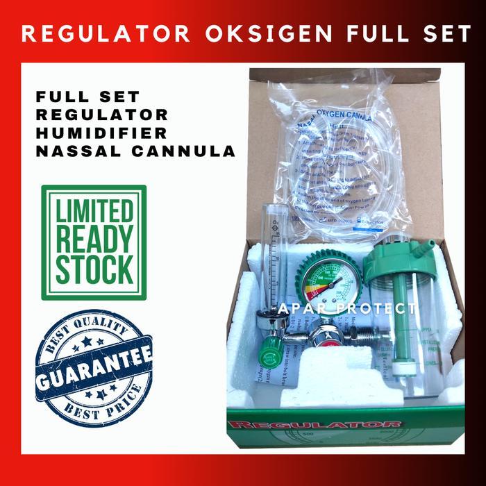 Ready Regulator Tabung Oksigen Oxygen Medis Alat Pernapasan Fullset Original