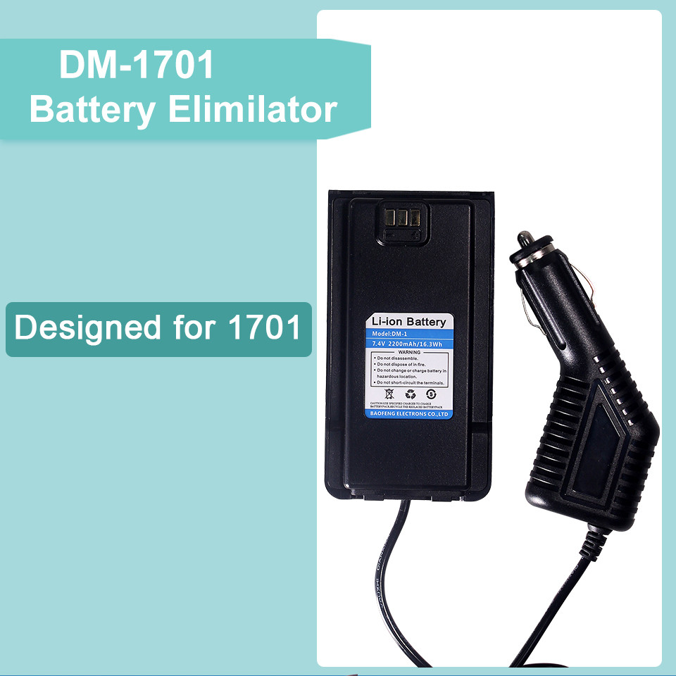 Baofeng DM-1701 Battery Elimilator Car Charger For DMR Digital Walkie Talkie DM1701 Two Way Radio Ac