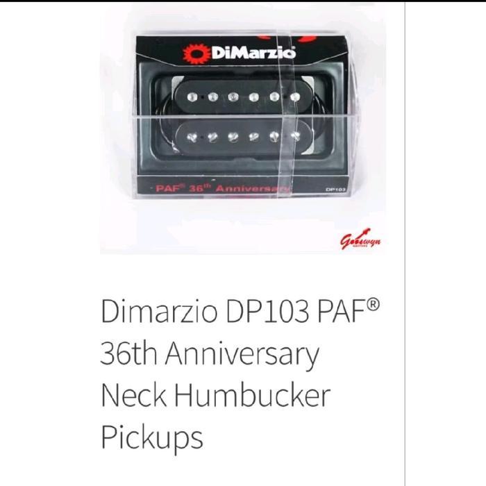 DiMarzio DP103 PAF 36th Anniversary Neck Humbucker Pickup - Black - 01/26