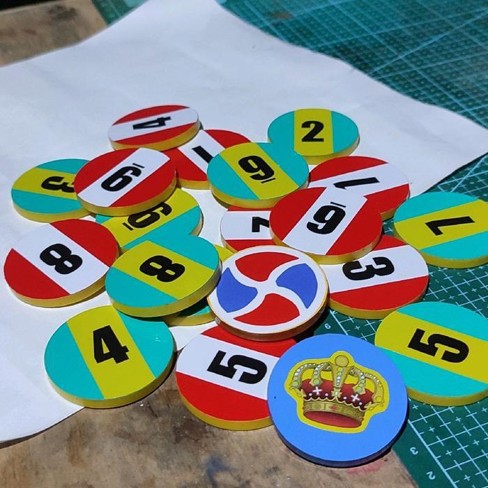 Best Seller Biji Karambol / Koin Karambol Bahan Akrilik Diameter 5 Cm Original