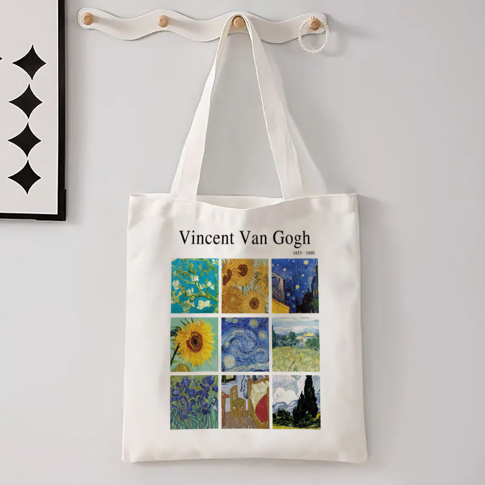 Vincent Van Gogh Capacious Tote Bag, Casual Portable Shoulder Bag ,Lightweight Shopping Bag, Big