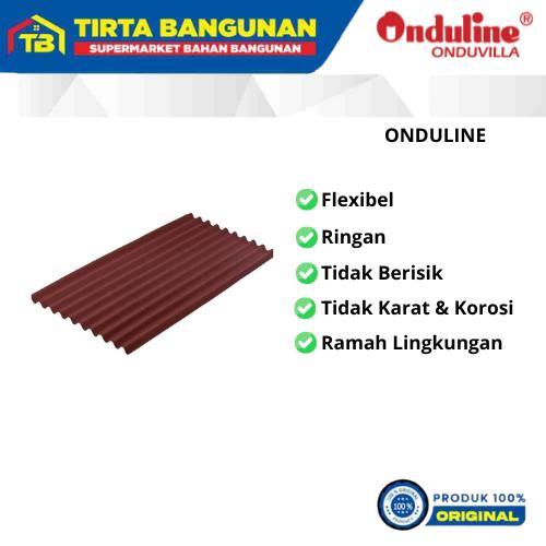 ONDULINE ATAP / GENTENG RINGAN DAN FLEXIBEL BAHAN ASPAL 200 X 95 X 0.3 CM Kayu Baja Gratis Ongkir