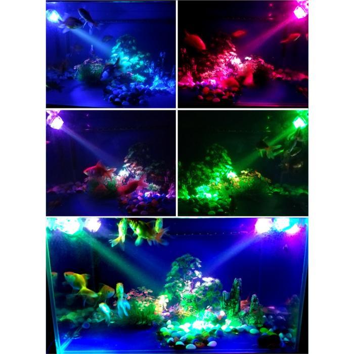 Lampu LED Aquarium Lampu Sorot Warna Warni Lampu Aquascape Lampu Kolam Ikan Hias Lampu Celup LED