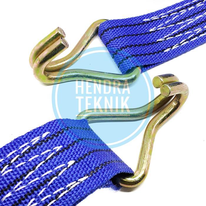 "New" per buah RACHET TIE DOWN 5cm 6 8 10 12 15 m TALI KREK CARGO LASHING 2" INCH INCI DIM 6M 8M 10M