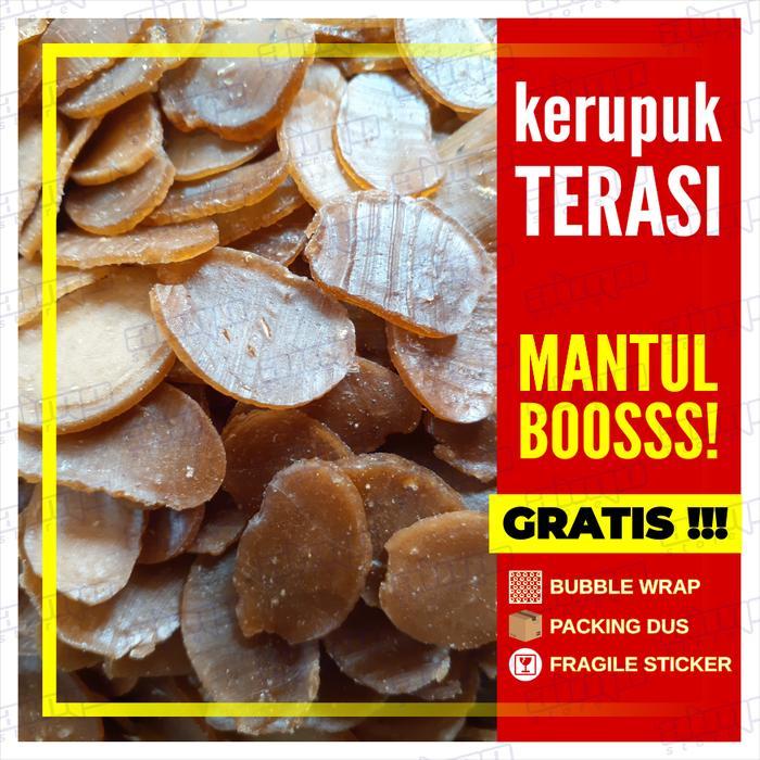 "New" Kerupuk TERASI Cap Tiga Berlian 250gr Asli Sidoarjo Mentah Kecil Rasa Bawang Udang Gurih