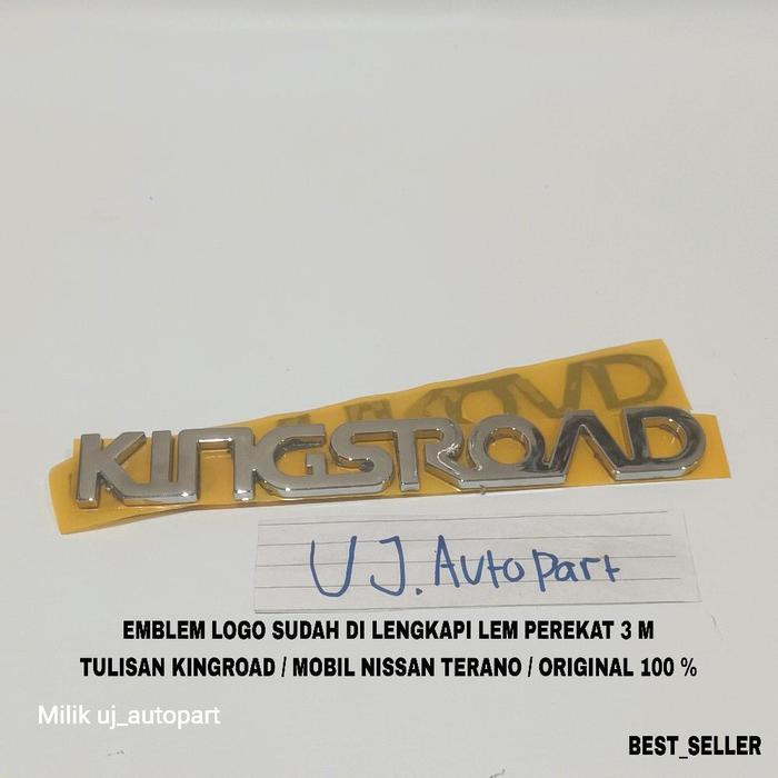 Ready Emblem Logo Bagasi Tulisan Kingsroad / Mobil Nissan Terrano / Warna Chrome Original 100 %